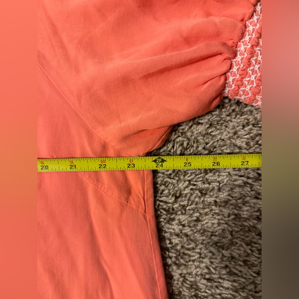 Umgee Orange Blouse with Embroidered Details - Picture 12 of 14